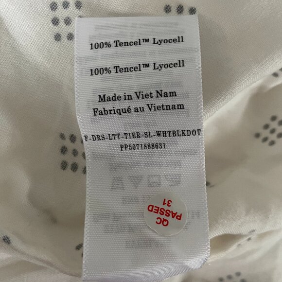 NEW Everlane The Long Weekend Dress in Butterlite Womens 0 Bone Black Dot - Picture 16 of 16